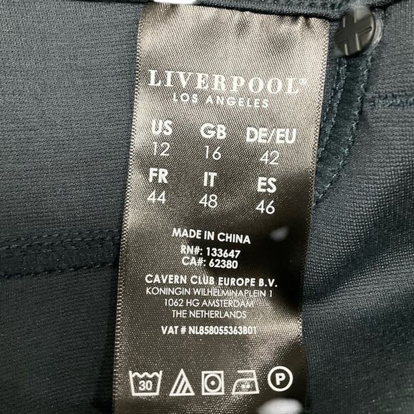 Liverpool Los Angeles Leggings Dark Knight Size 12 NWT - Picture 7 of 11